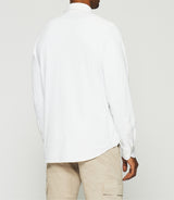 MELCHIOR regular shirt in white piqué knit