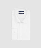 Slim-fit shirt in WHITE cotton satin