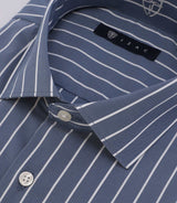 Indigo striped shirt