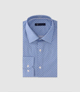 Chemise avec imprimés bleue