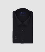 Black stretch cotton shirt