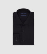 Black cotton satin shirt