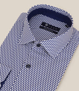 Chemise imprimée 100% coton marine - IZAC