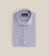 Chemise ajustée avec col italien bleue