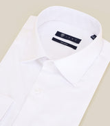 White wrinkle-resistant twill shirt