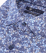 Chemise avec fleurs bleue