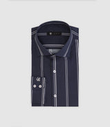 Chemise avec rayures bleue