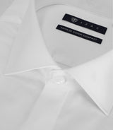 Chemise avec bouton gravé blanche