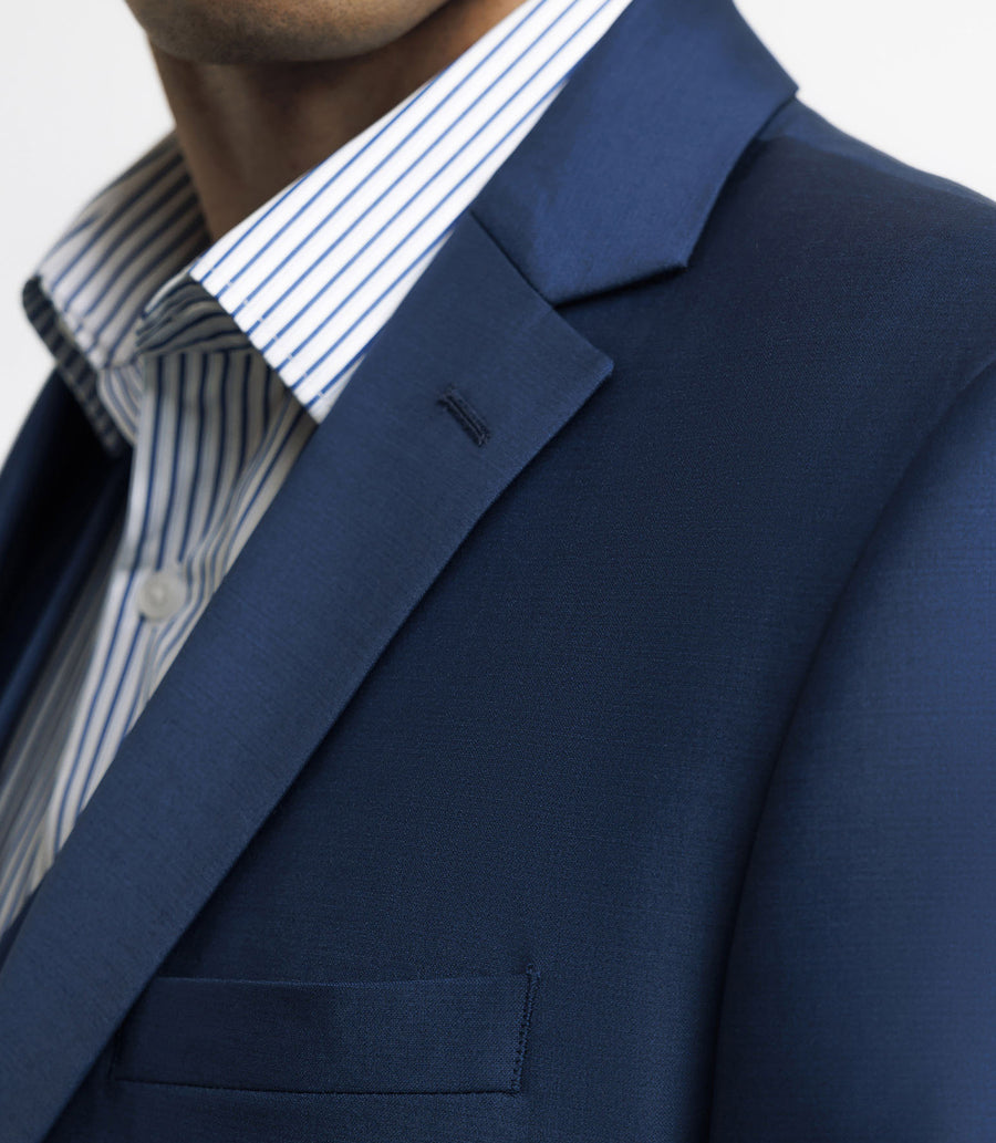 FAVORI 2-button suit in blue wool