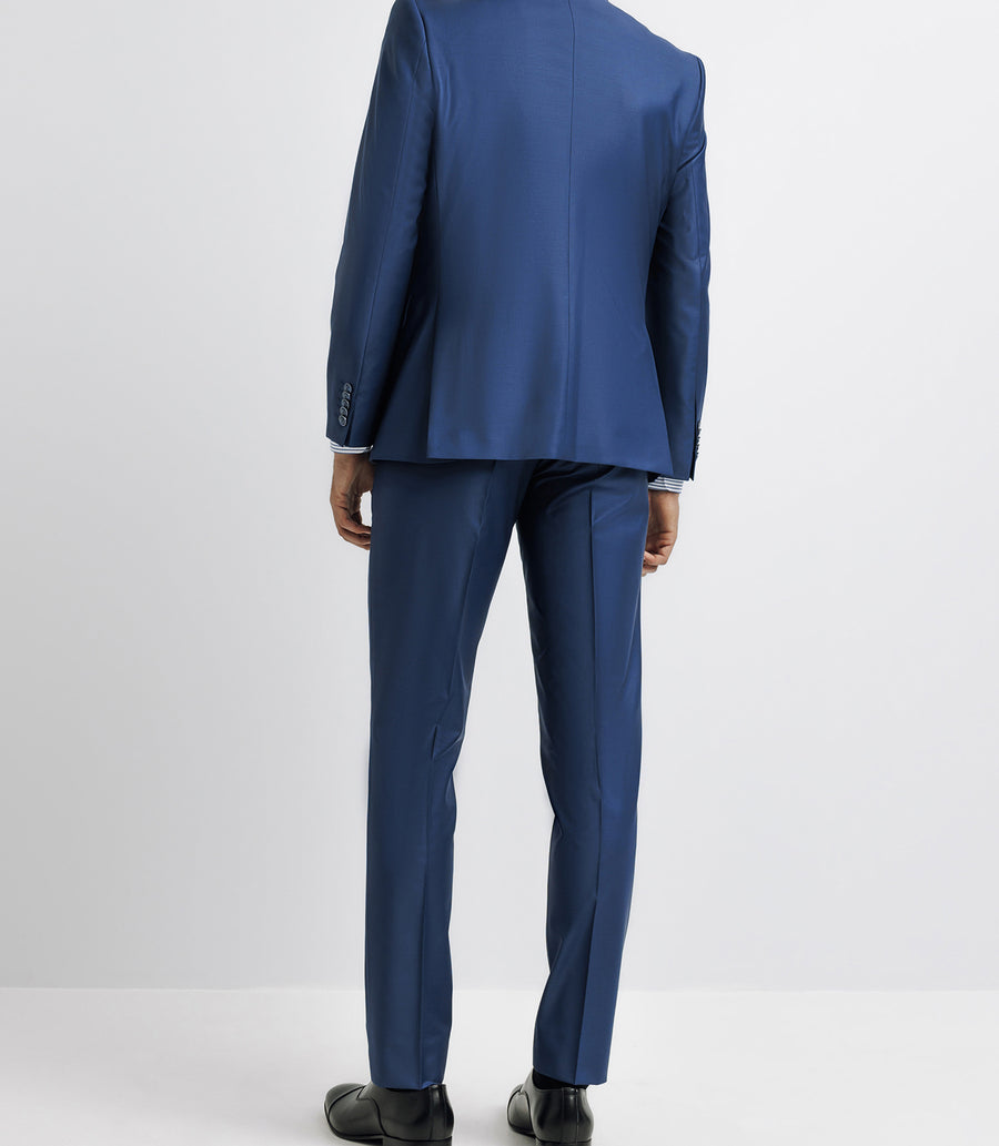 FAVORI 2-button suit in blue wool