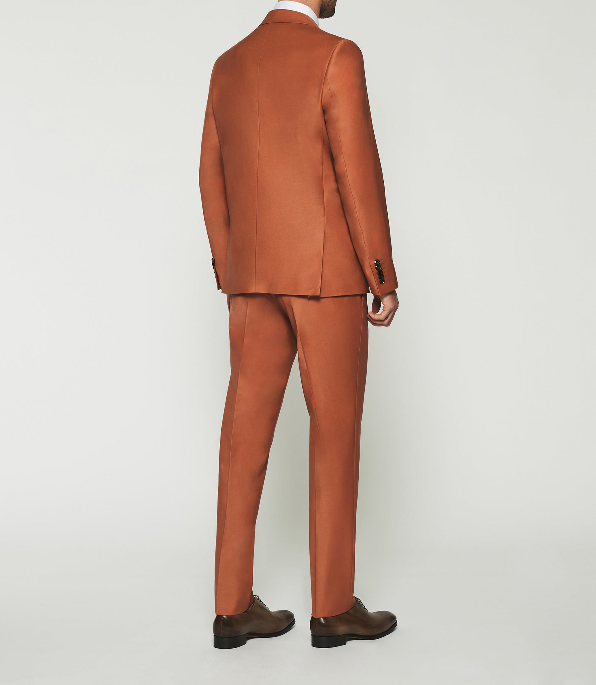 Orange wool 2 button suit FAVORI