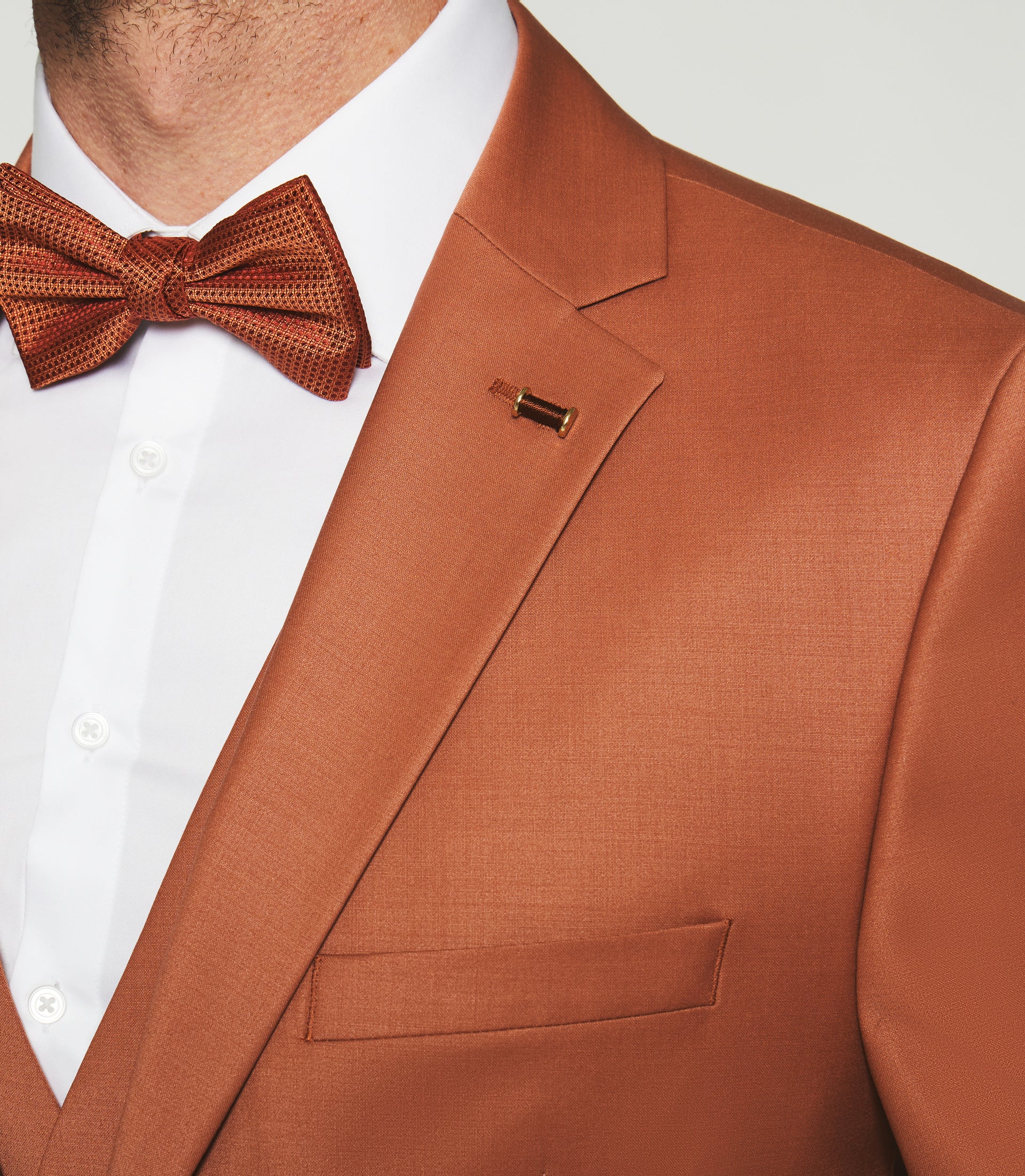 Orange wool 2 button suit FAVORI