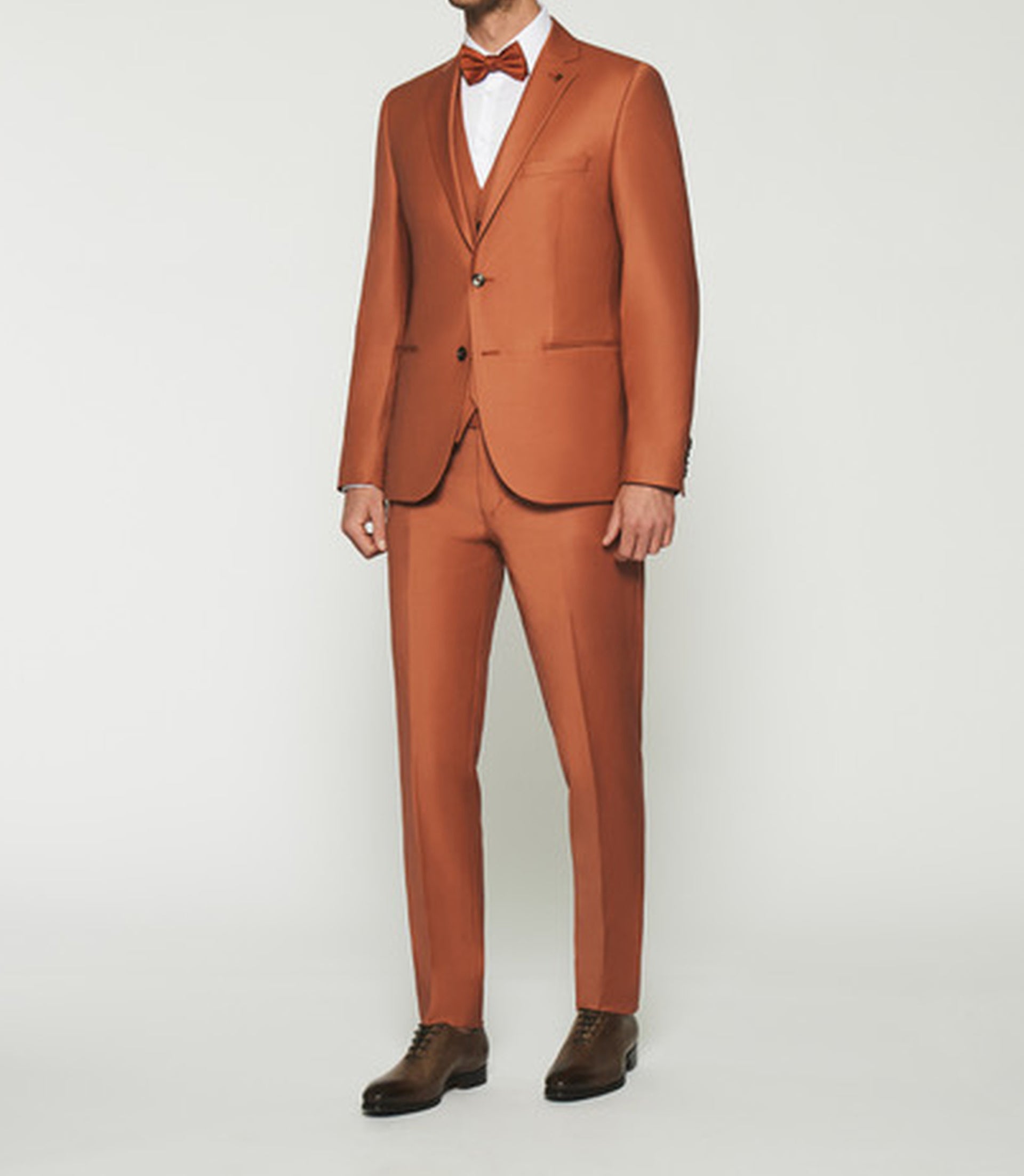 Orange wool 2 button suit FAVORI