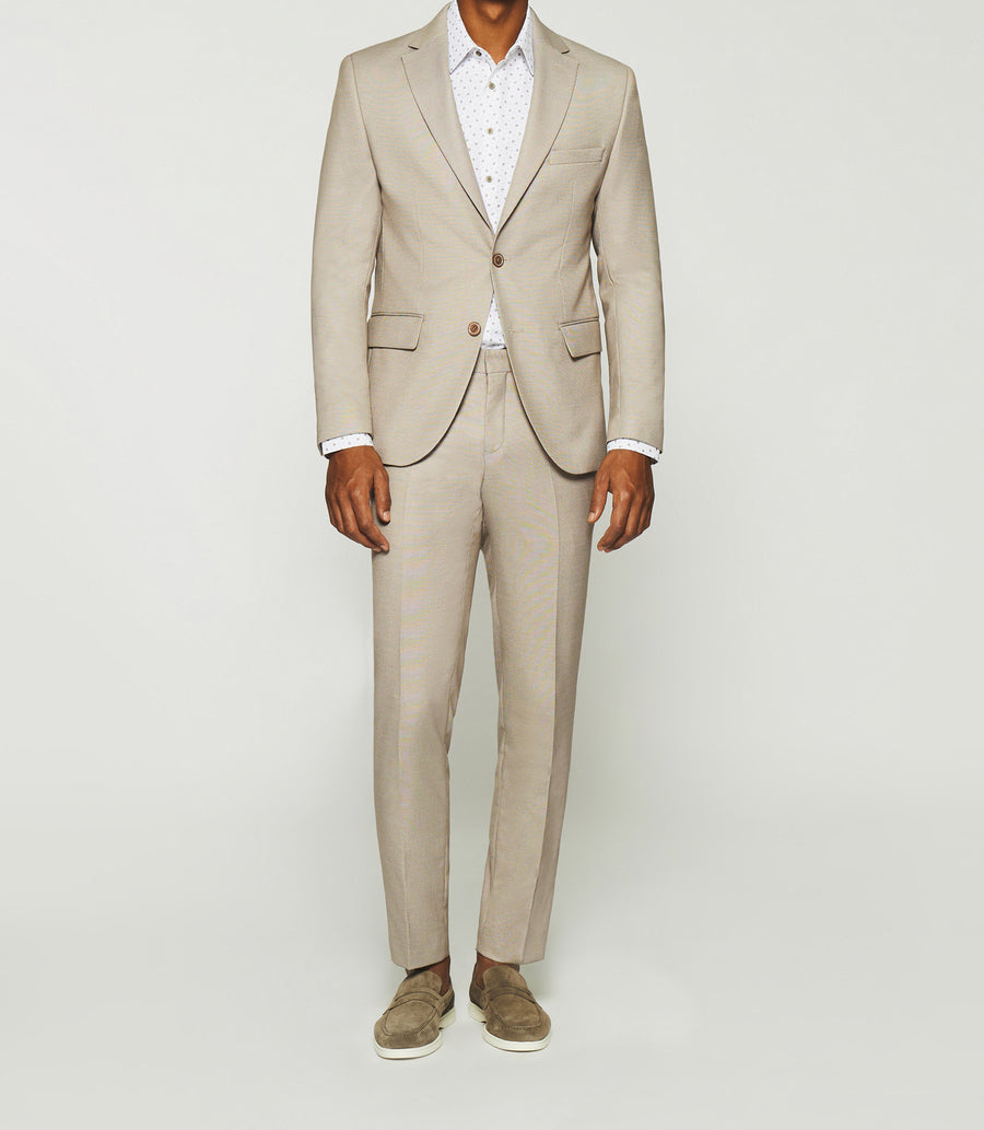 Beige 2-button suit FEELING