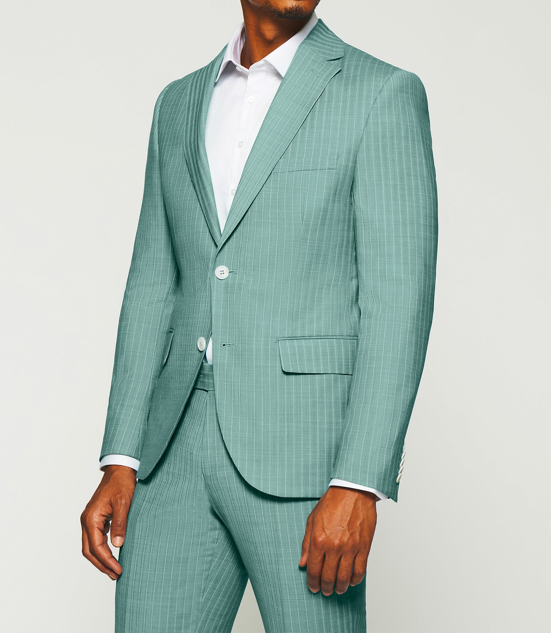 2-button suit with khaki tennis stripes FERNO