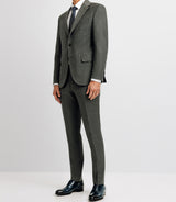 100% gray wool suit