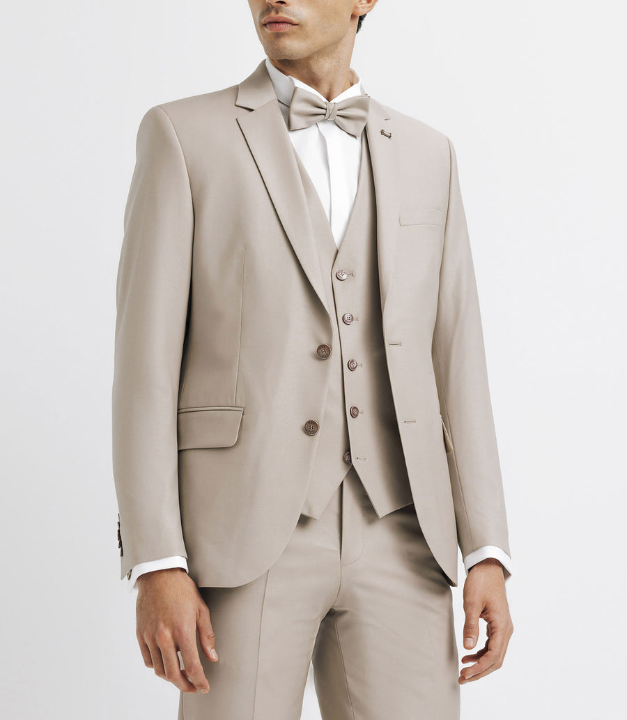 2-button suit BEIGE wool