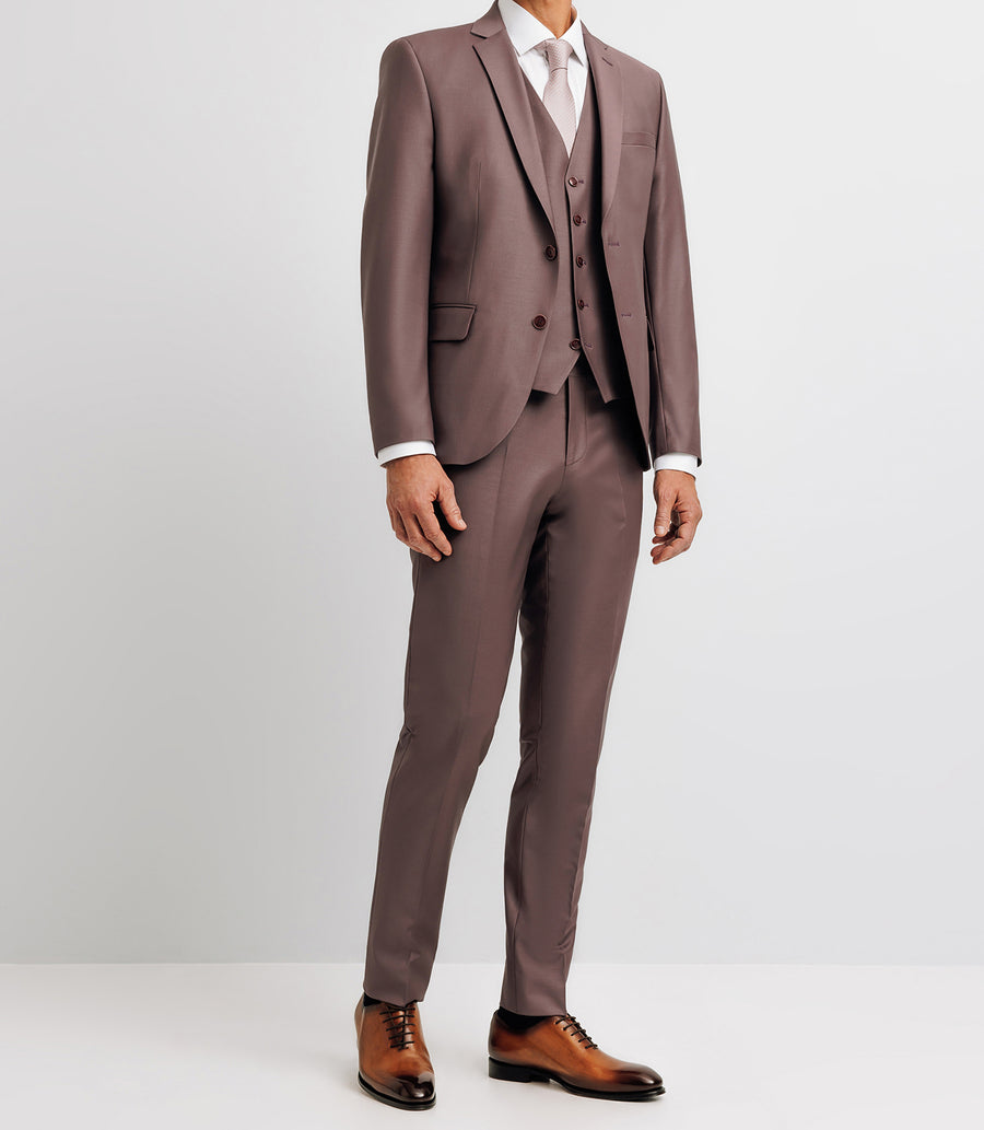 2-button suit in PARME-FONCE wool