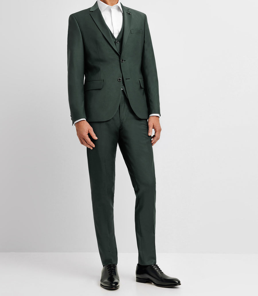 2-button suit GREEN wool