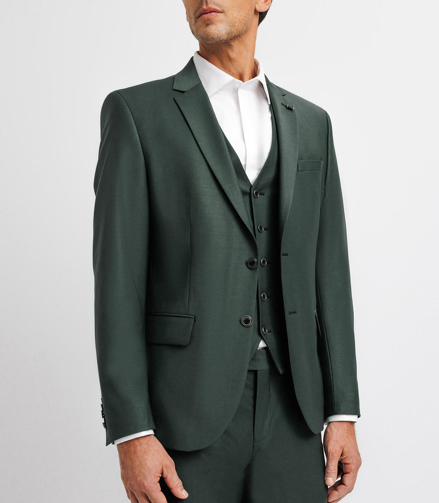 2-button suit GREEN wool