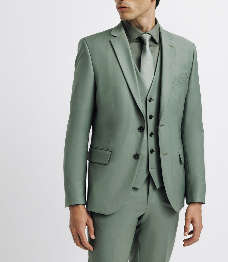 2-button wool suit LIGHT-GREEN