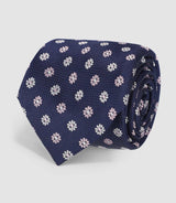 Hans Blue Flowers Micro Flower Tie