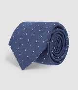 Hector blue polka dot tie