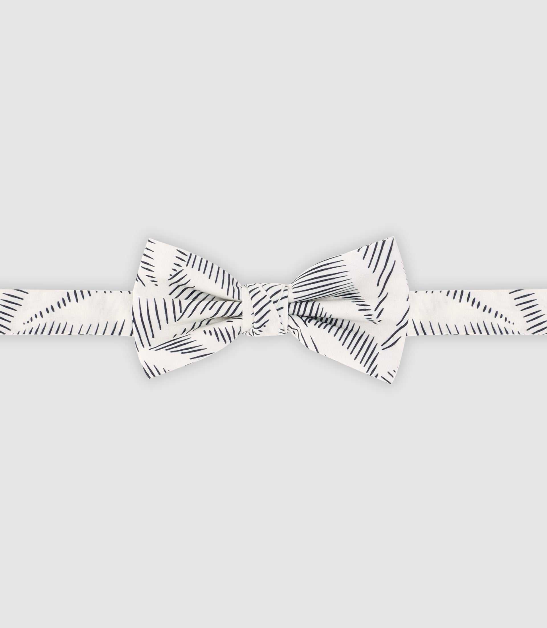 Cotton butterfly knot with ecru stripes