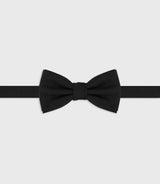 Black silk bow tie black