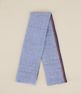 Indigo denim-effect scarf