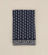 Scarf with navy pattern