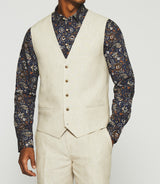 Suit jacket in beige linen JCELESTE