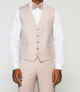 Pink wool suit vest JFAVORI