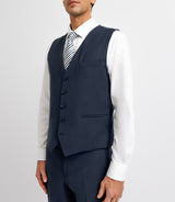 Navy blue wool costume vest