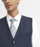 Navy blue wool costume vest