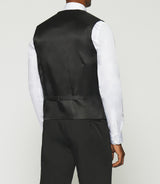 Black technical fabric suit vest JIONAC