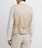 Gilet ville 100% lin beige - IZAC