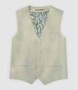 Gilet ville 100% lin vert eau