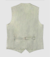 Gilet ville 100% lin vert eau