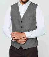 Grey tweed vest