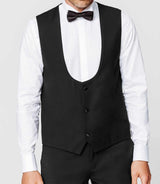 Black formal vest