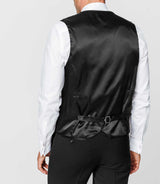 Black formal vest