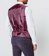 Micro-patterned burgundy vest