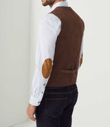 Gilet ville velours fantaisie marron clair "Orecord"