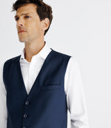 Gilet ville aspect brillant bleu - IZAC