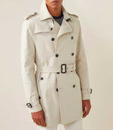 Trenchcoat mit gekreuztem Kittmuster "Quota