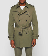 Hamilton" khaki double-breasted trench coat