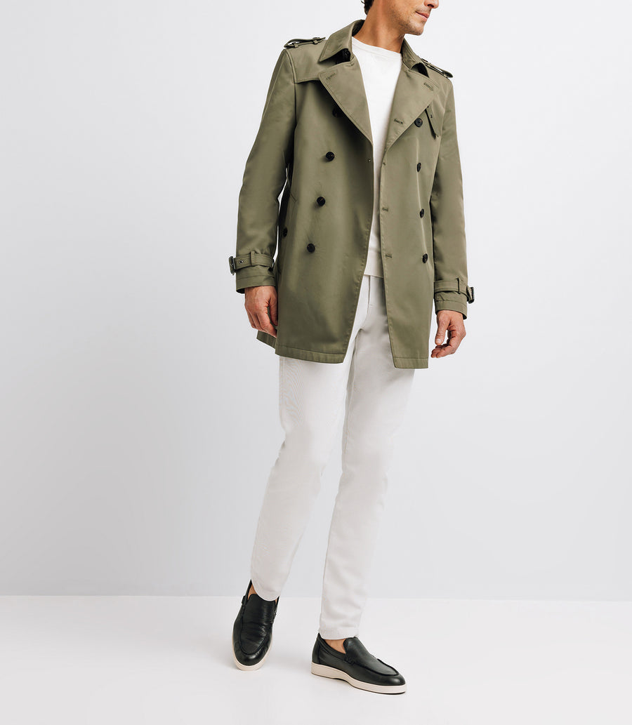 Khaki double-breasted trench coat HOCHE