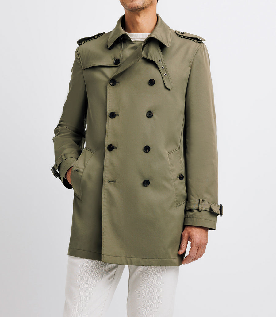 Khaki double-breasted trench coat HOCHE