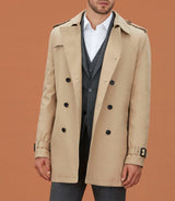 Trench mi-long beige "Yve"